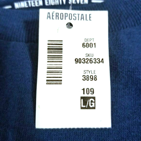 AEROPOSTALE MENS/WOMEN'S BLUE GRAPHIC T-SHIRT SIZE L - Picture 5 of 6
